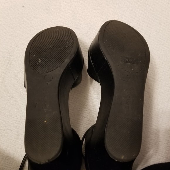 Platform Sandals Ankle Strap Peep Toe Wedge US 6 Bamboo - Picture 11 of 15